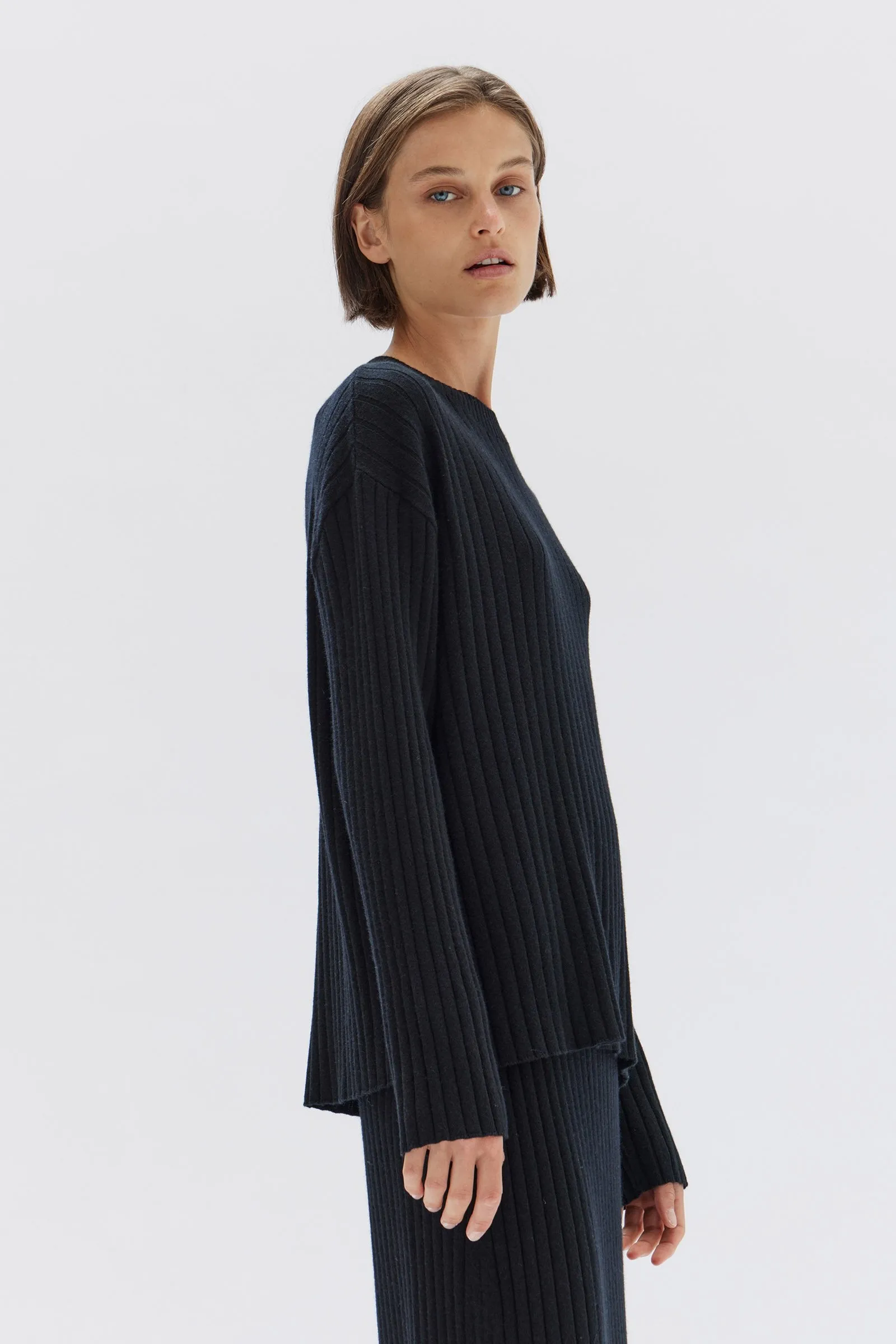 Wool Cashmere Rib Top